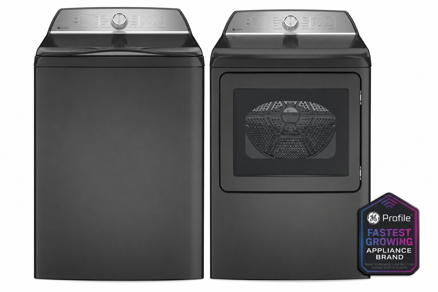 GE Profile™ Top Load Laundry Bundle with Sanitize Cycle and FlexDispense™ in Diamond Gray