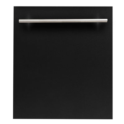 ZLINE 24 in. Top Control Dishwasher with Stainless Steel Tub and Modern Style Handle, 52dBa (DW-24) [Color: Black Matte]