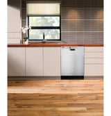 GE® ENERGY STAR® Front Control with Plastic Interior Dishwasher with Sanitize Cycle & Dry Boost