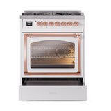 ILVE UN30NMPRAP Nostalgie II Noblesse 30 inch Dual Fuel Range (Natural Gas, Triple Glass Door, RAL, Copper)