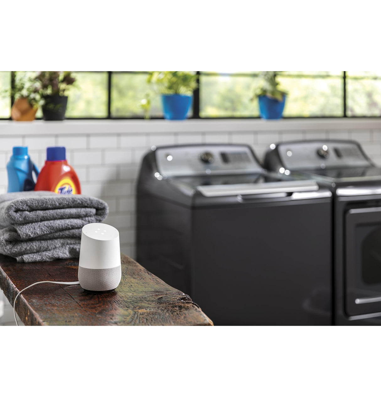 GE® 5.0 cu. ft. Capacity Smart Washer with Stainless Steel Basket