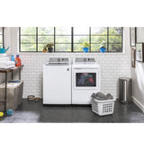 GE® 7.4 cu. ft. Capacity Smart aluminized alloy drum Gas Dryer with HE Sensor Dry