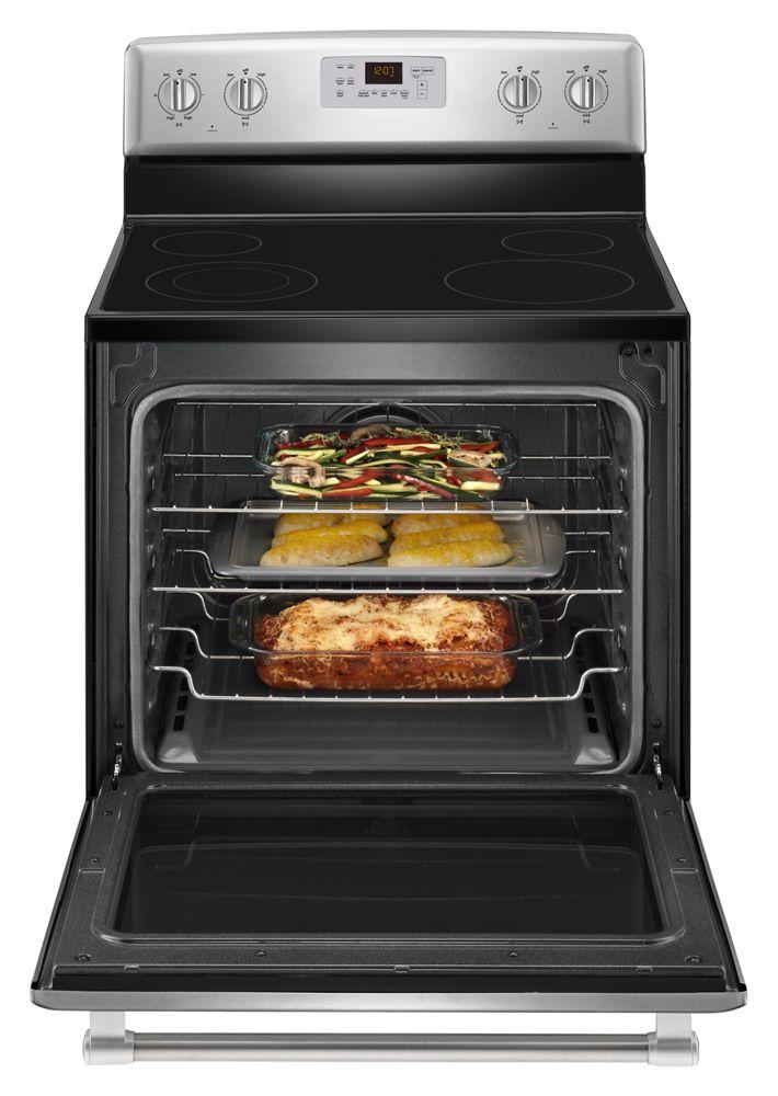 30-inch Wide Electric Range with Convection and Third Rack - 6.4 cu. ft.