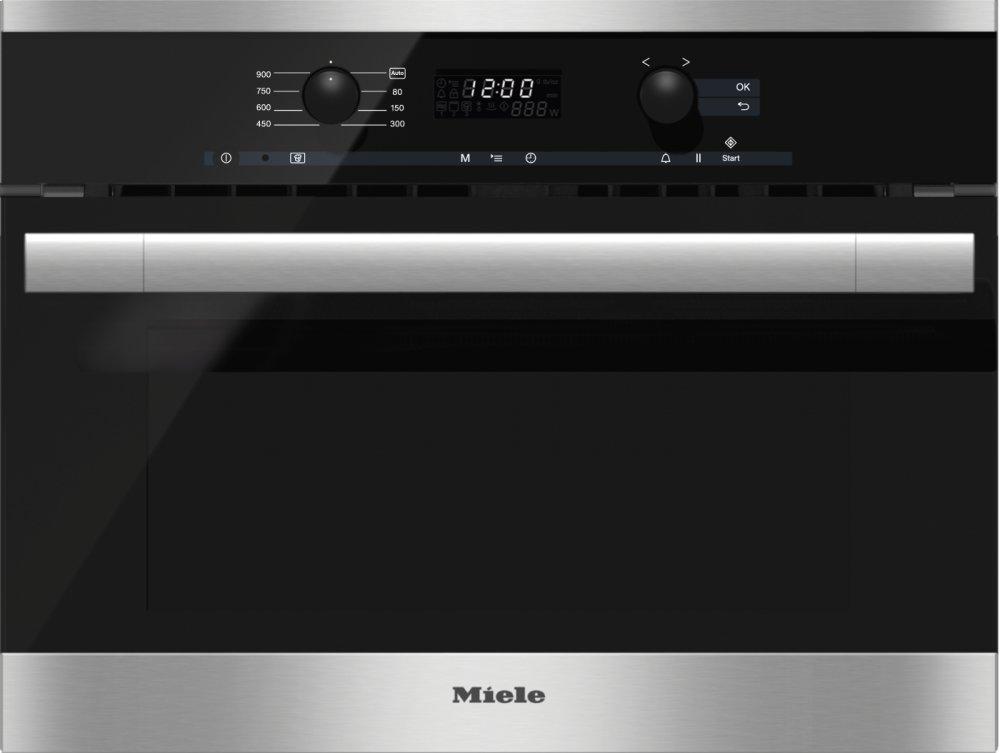 M 6160 TC - Built-in microwave oven with controls along the top for optimal combination possibilities.