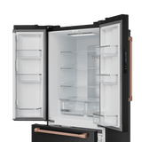 30 Inch 17.5 Cu Ft French Door Counter Depth Refrigerator With Ice Maker In Black/rose Gold  Gordon Ramsay Series