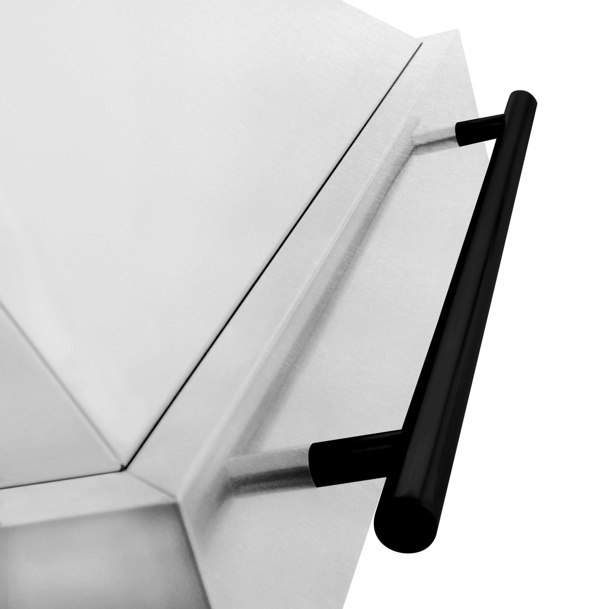 36 in. ZLINE Autograph Edition DuraSnow Stainless Steel Range Hood with Stainless Steel Shell and Colored Handle (8654SNZ-36) [Color: Matte Black]