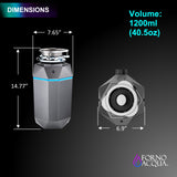 FORNO ACQUA BrightDIAMOND Black Onyx 1HP Super Quiet Garbage Disposal Corded with Motion Sensor Cabinet Light & Pre-Wired Air Switch