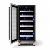 15" Wine Cooler, Stainless Steel Glass, Field Reversible Hinge