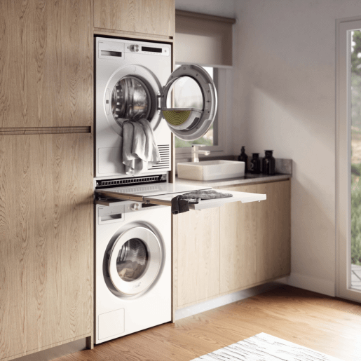 Pull-out shelf for laundry