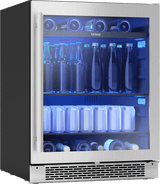 Brisas Bev Cooler, 24in UC, SS+Glass, 1Z, ADA