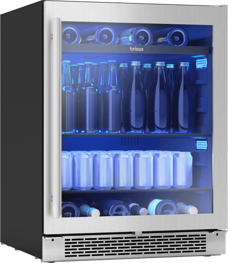 Brisas Bev Cooler, 24in UC, SS+Glass, 1Z, ADA