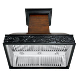 ZLINE 42 in. Wooden Wall Mount Range Hood in Antigua and Walnut - Includes Remote Motor