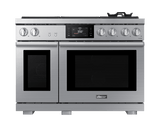 48" Dual-Fuel Steam Range, Silver Stainless, Natural Gas/Liquid Propane