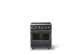 30"W. Induction Range (Finish: Cast Black, Trim: Polished Chrome)