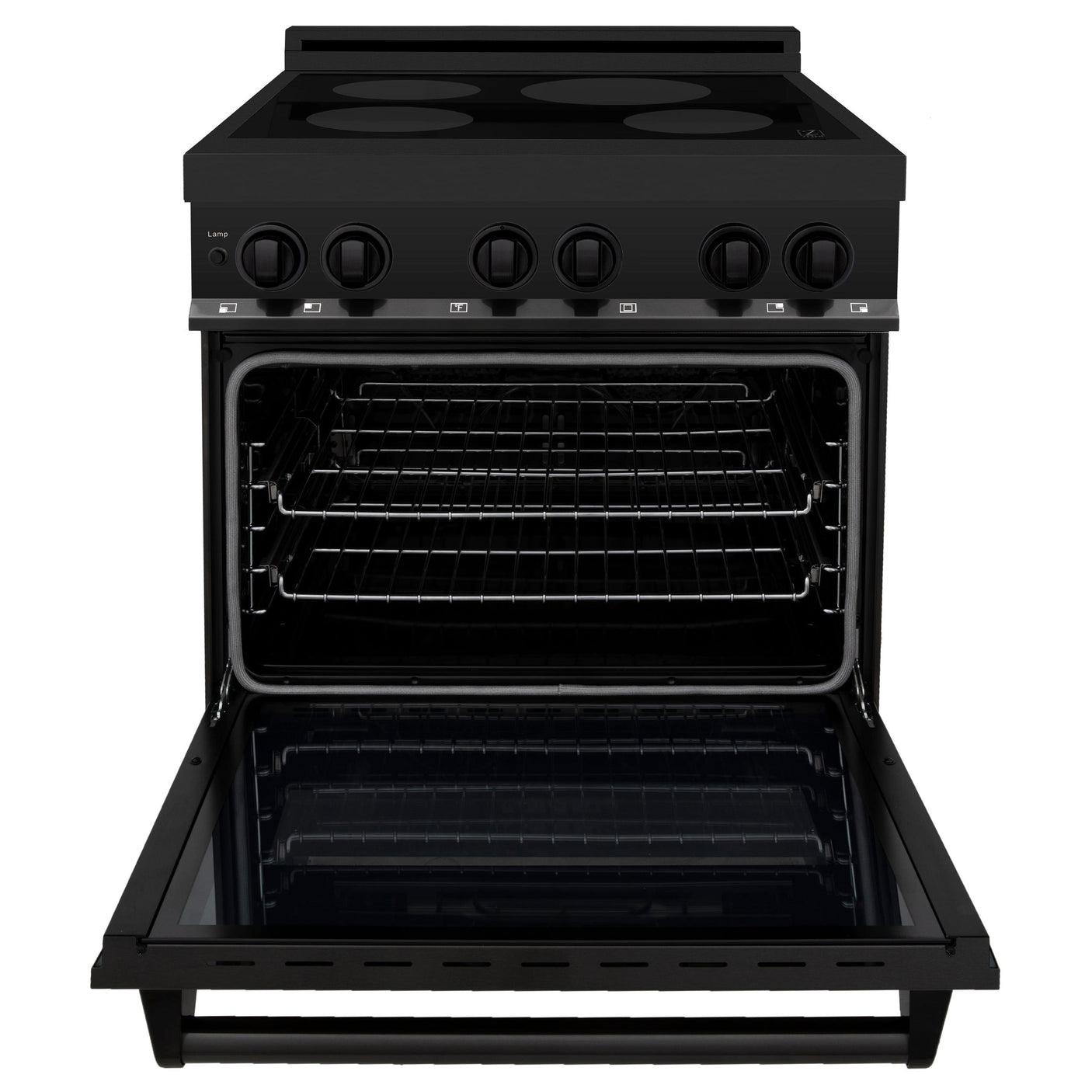 ZLINE Induction Range with a 4 Element Stove and Electric Oven in Black Stainless Steel (RAIND-BS-30)