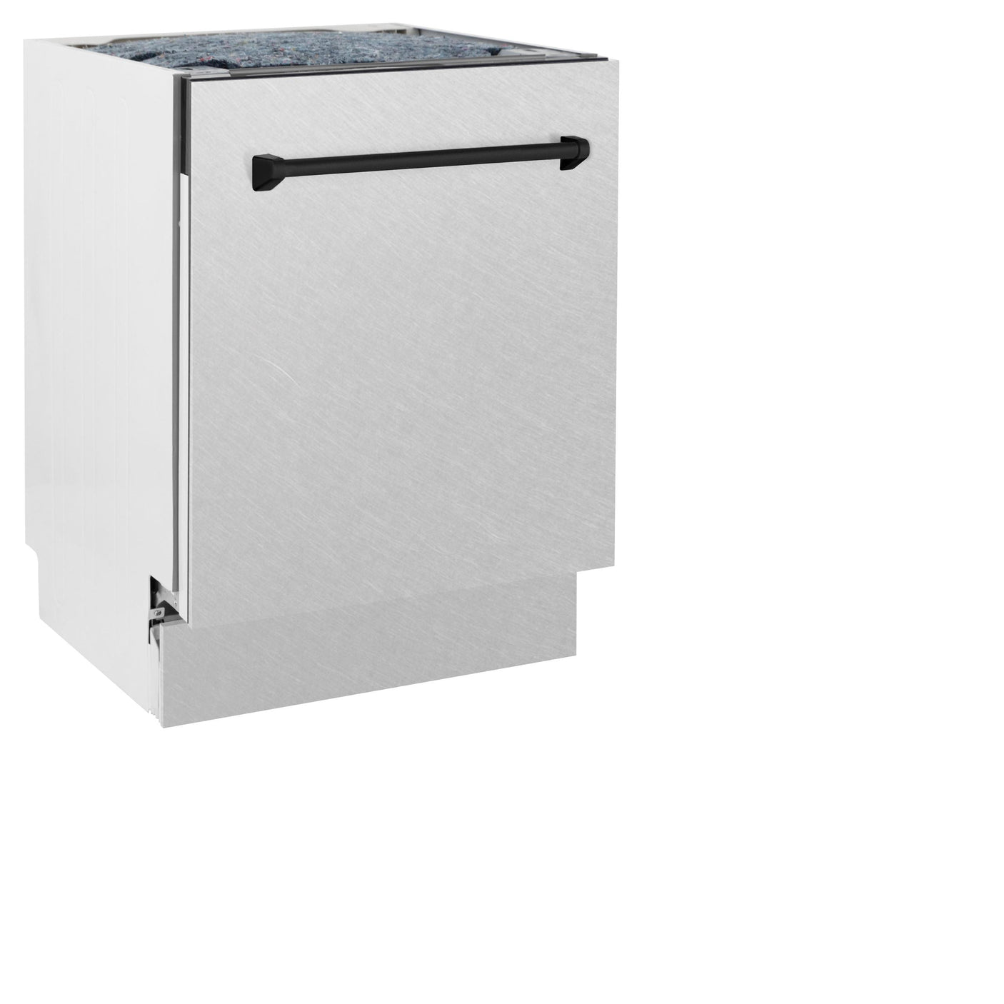 ZLINE Autograph Edition 24" 3rd Rack Top Control Tall Tub Dishwasher in DuraSnow Stainless Steel with Accent Handle, 51dBa (DWVZ-SN-24) [Color: Matte Black]