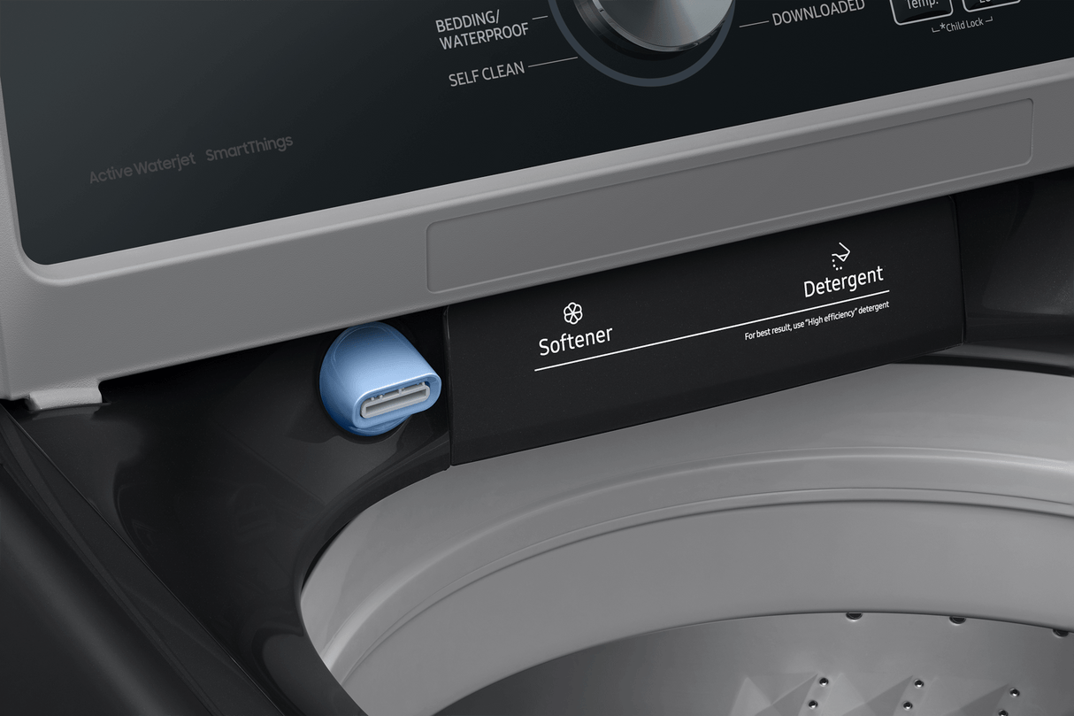 4.7 cu. ft. Large Capacity Smart Top Load Washer with Active WaterJet in Brushed Black