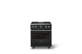 30"W. Sealed Burner Gas Range (Finish: Antique Bronze, Trim: Polished Chrome, Fuel: Natural Gas)