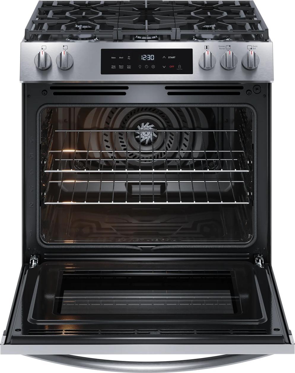 30" Front Control Gas Range with Air Fry