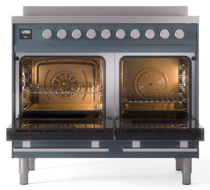 Professional Plus II 40 Inch Electric Freestanding Range in Blue Grey with Trim