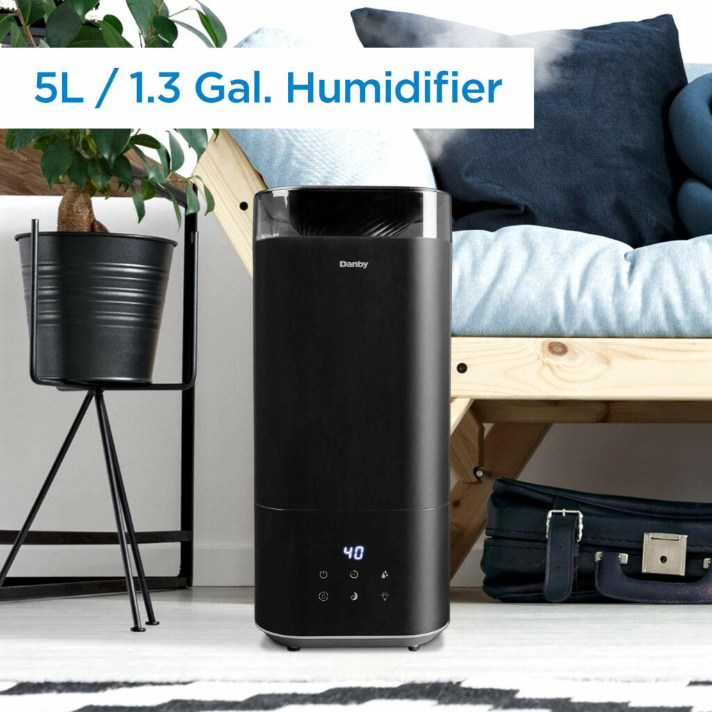 Danby 5L Ultrasonic Top Fill Humidifier in Black