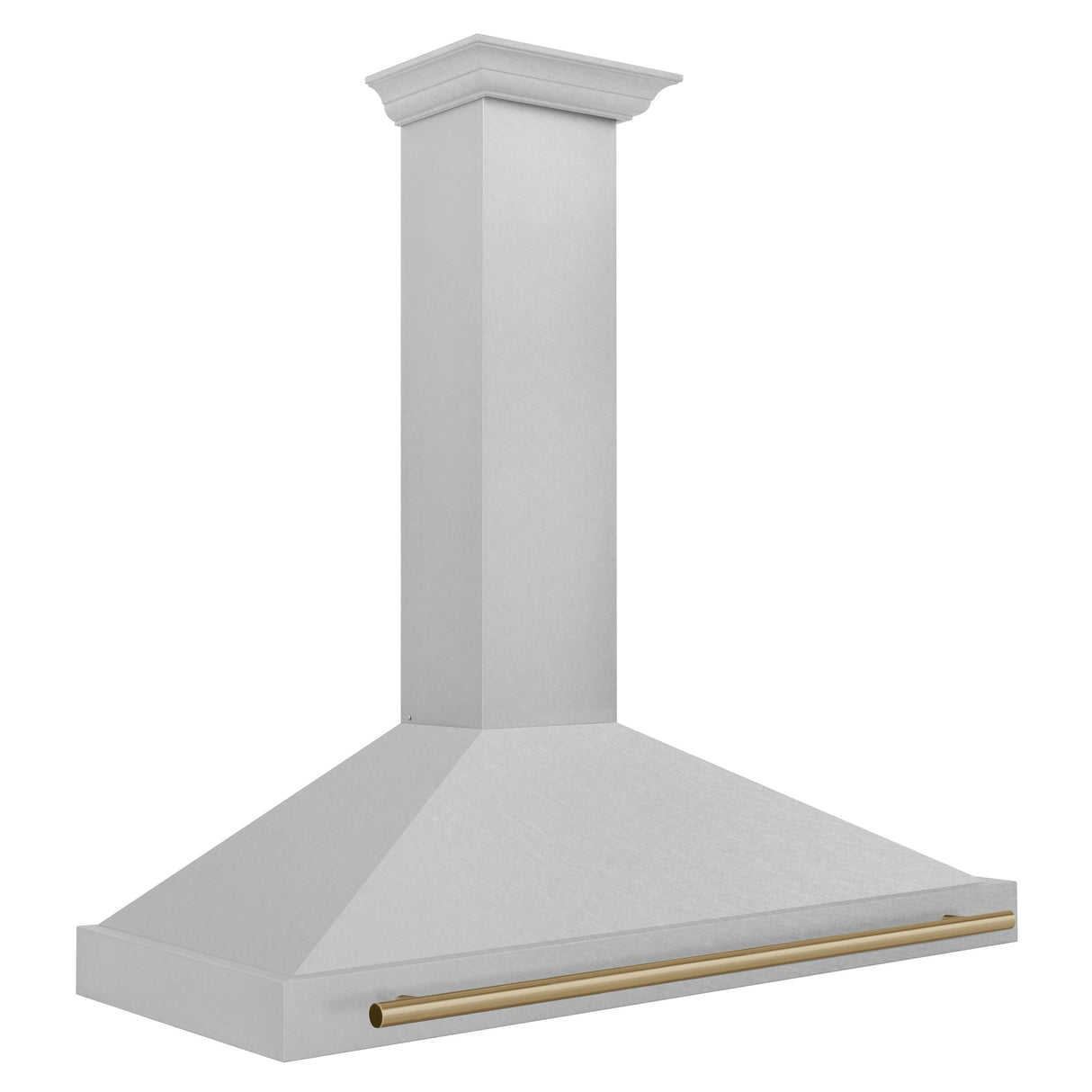 ZLINE 48 in. Autograph Edition Convertible Fingerprint Resistant DuraSnow Stainless Steel Range Hood with Champagne Bronze Handle (KB4SNZ-48-CB) [Color: Champagne Bronze Accents]