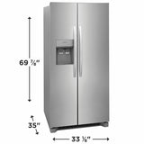 22 Cu. Ft. 33" Standard Depth Side by Side Refrigerator
