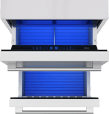 Presrv Refrigerator Drawers, 24in Compact, Outdoor, SS, 2 Zone