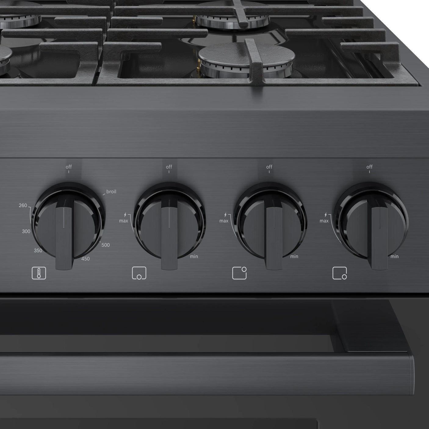 800 Series Gas Freestanding Range 36" Black Stainless Steel
