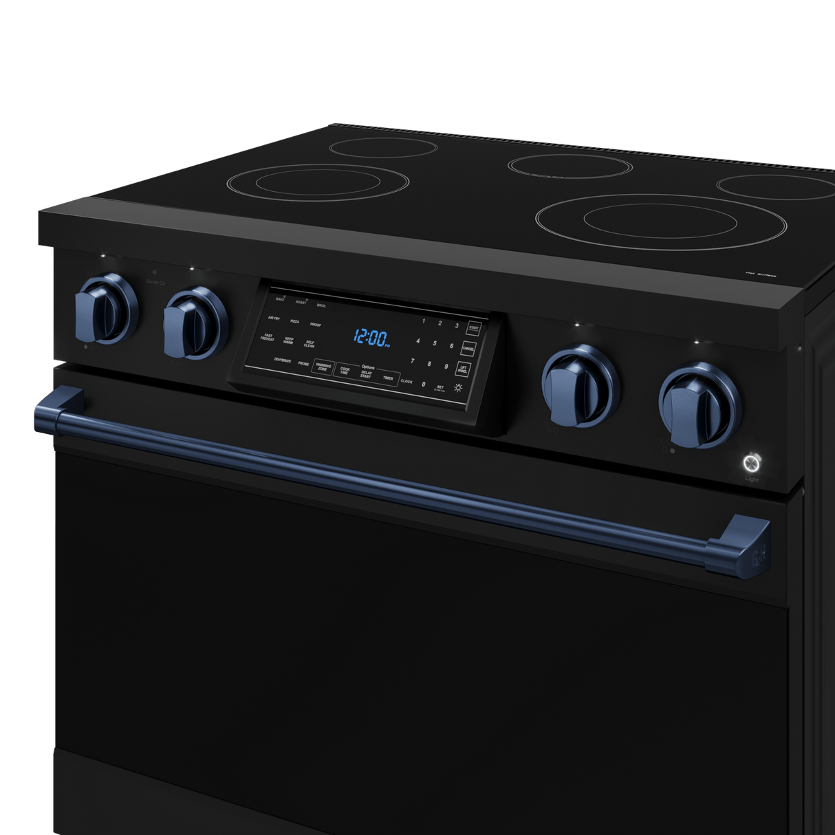 36 Inch Professional Electric Range With Tilt Panel Touch Control In Black/navy Blue  Gordon Ramsay Series
