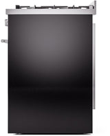 Professional Plus II 30 Inch Dual Fuel Natural Gas Freestanding Range in Glossy Black with Trim