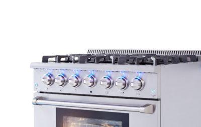 36 Inch Professional Gas Range With Griddle In Stainless Steel