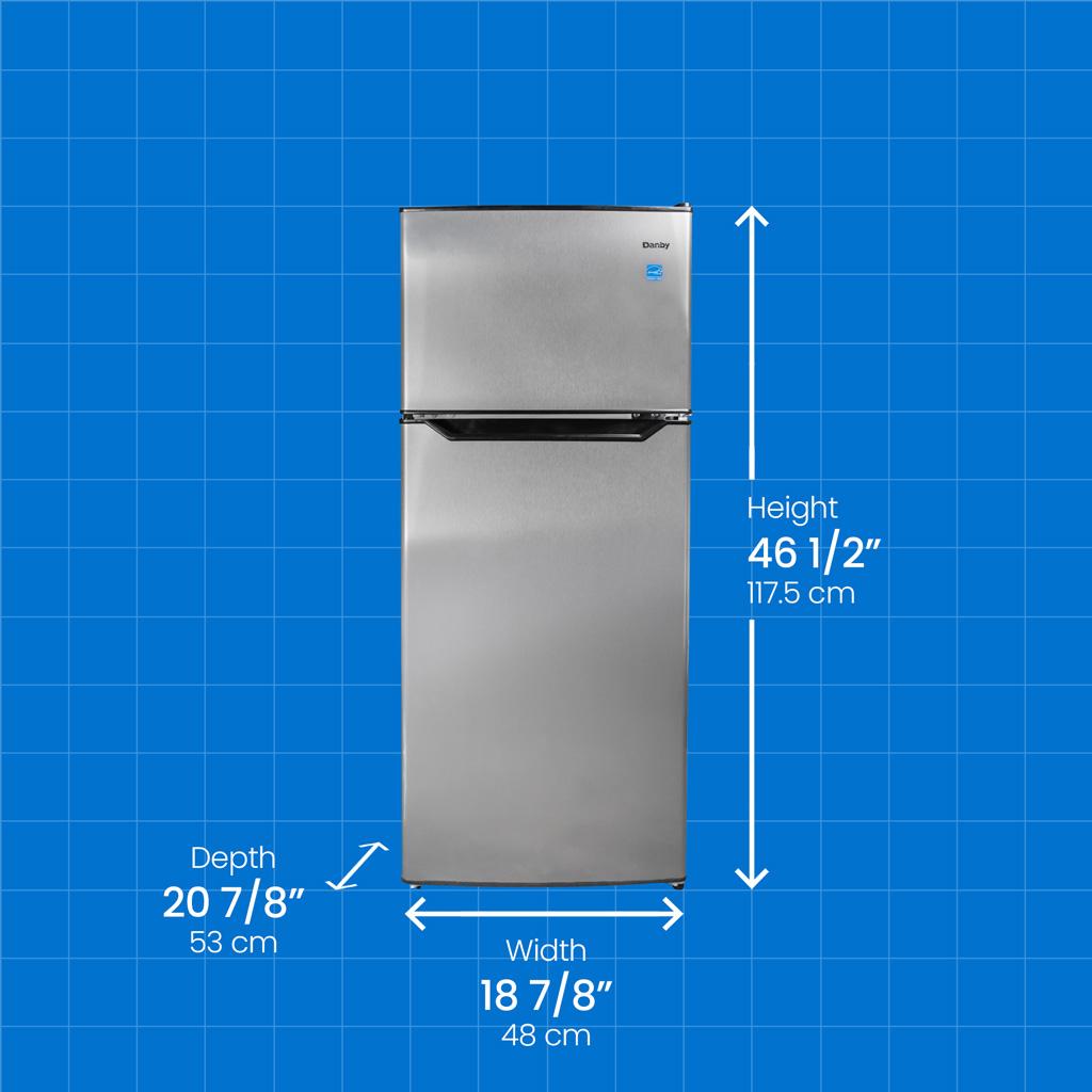 Danby 4.5 cu. ft. 2 Door Compact Fridge in Stainless Steel Look
