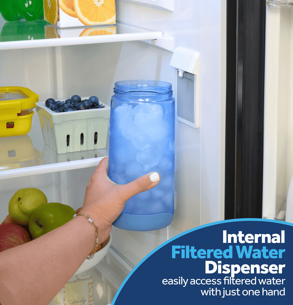GE® 24.2 Cu. Ft. Counter-Depth Side-By-Side Refrigerator with Internal Dispenser and In-Door Icemaker