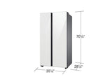 Bespoke Counter Depth Side-by-Side 23 cu. ft. Refrigerator with Beverage Center™ in White Glass
