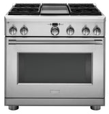 Monogram 36" All Gas Professional Range with 4 Burners and Griddle (Natural Gas)