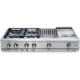 48" 4 Burner w/Powre-Wok Gas Rangetop - NG