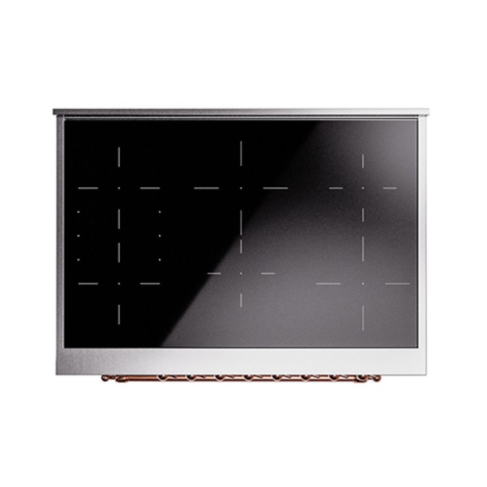 ILVE UNI366NMPSSP Nostalgie II Noblesse 36 inch Induction Range (Triple Glass Door, Stainless Steel, Copper)