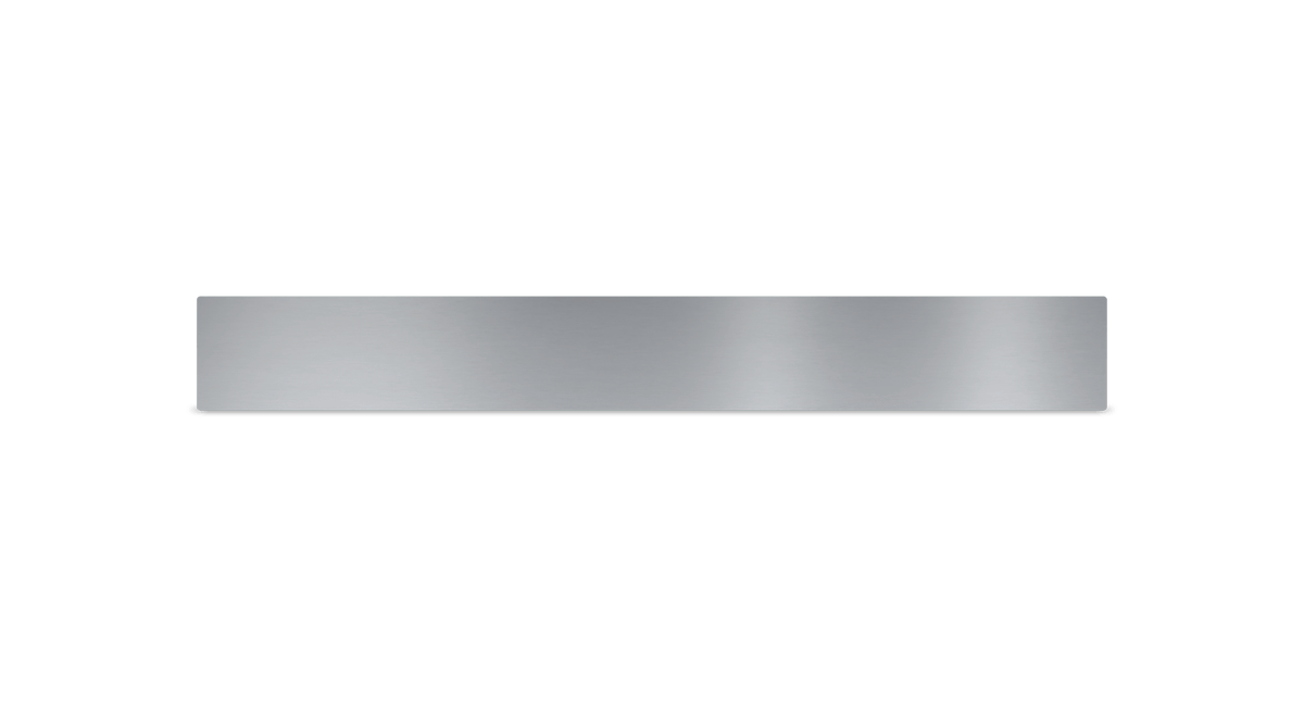 Stainless-steel toe-kick panel - for high-quality paneling of bases on KFMC 3xxx models.