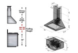 ZLINE 696 Wall Mount Range Hood - Remote Blower (696-RD-36)