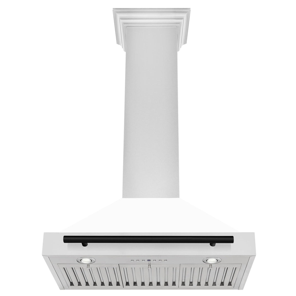 ZLINE 30 in. Autograph Edition Convertible Stainless Steel Range Hood with White Matte Shell and Champagne Bronze Accents (KB4STZ-WM30-CB) [Color: Matte Black]