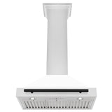 ZLINE 30 in. Autograph Edition Convertible Stainless Steel Range Hood with White Matte Shell and Champagne Bronze Accents (KB4STZ-WM30-CB) [Color: Matte Black]