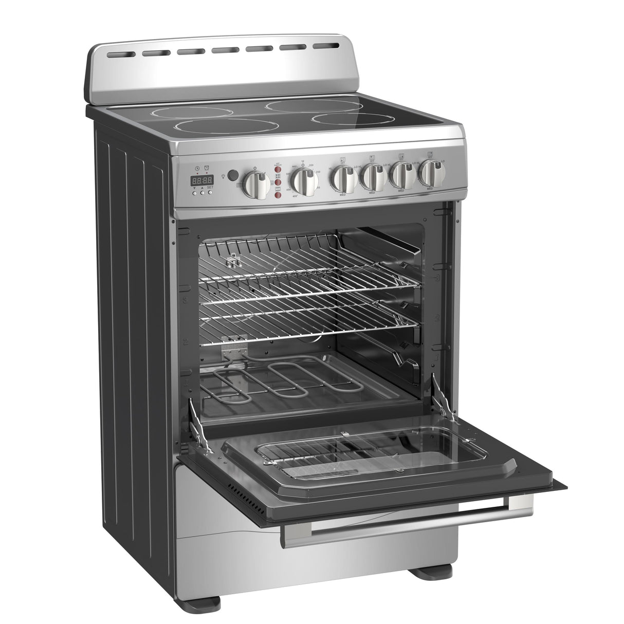 Avanti 24-Inch Freestanding Electric Range with Ceramic Glass Cooktop and Digital Timer, in Stainless Steel (CERU240P3S)