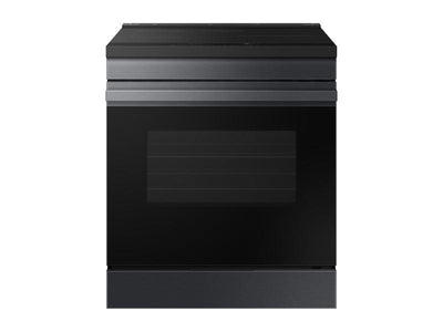 Bespoke 6.3 cu. ft. Smart Slide-In Induction Range with Anti-Scratch Glass Cooktop in Matte Black Steel