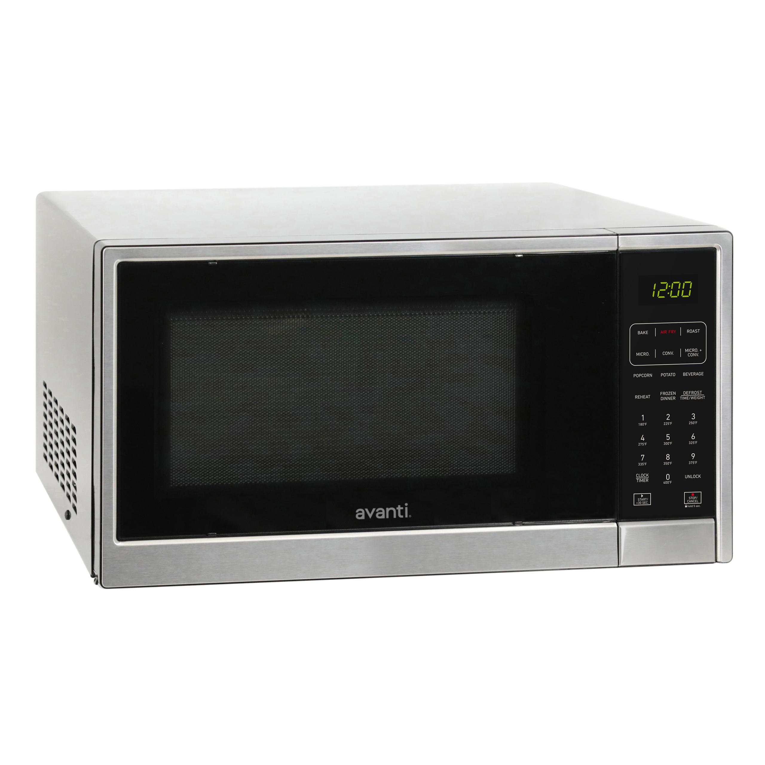 Avanti Microwave Air Fry, Convection Oven 3-in-1, 1.3 cu. ft. Capacity, in Black/Stainless Steel (MTAF130K3S)