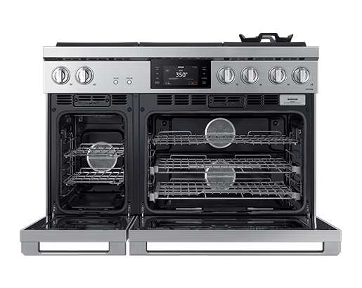 48" Dual-Fuel Steam Range, Silver Stainless, Natural Gas/Liquid Propane