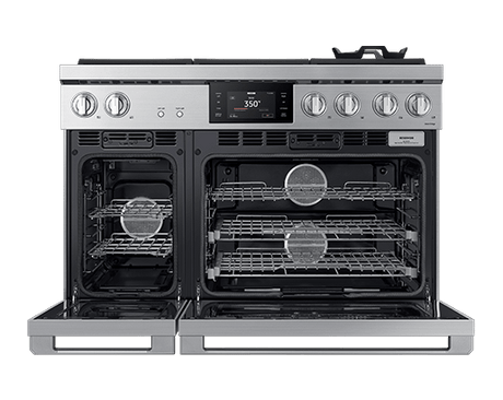 48" Dual-Fuel Steam Range, Silver Stainless, Natural Gas/Liquid Propane