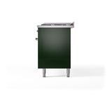 ILVE UN60FQNMPEGCLP Nostalgie II Noblesse 60 inch Dual Fuel Range (9 Sealed Burners + Griddle, Liquid Propane, Solid Door, Emerald Green, Chrome)