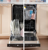 GE® ENERGY STAR® Top Control with Stainless Steel Interior Dishwasher with Sanitize Cycle