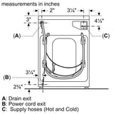 300 Series Compact Washer , White